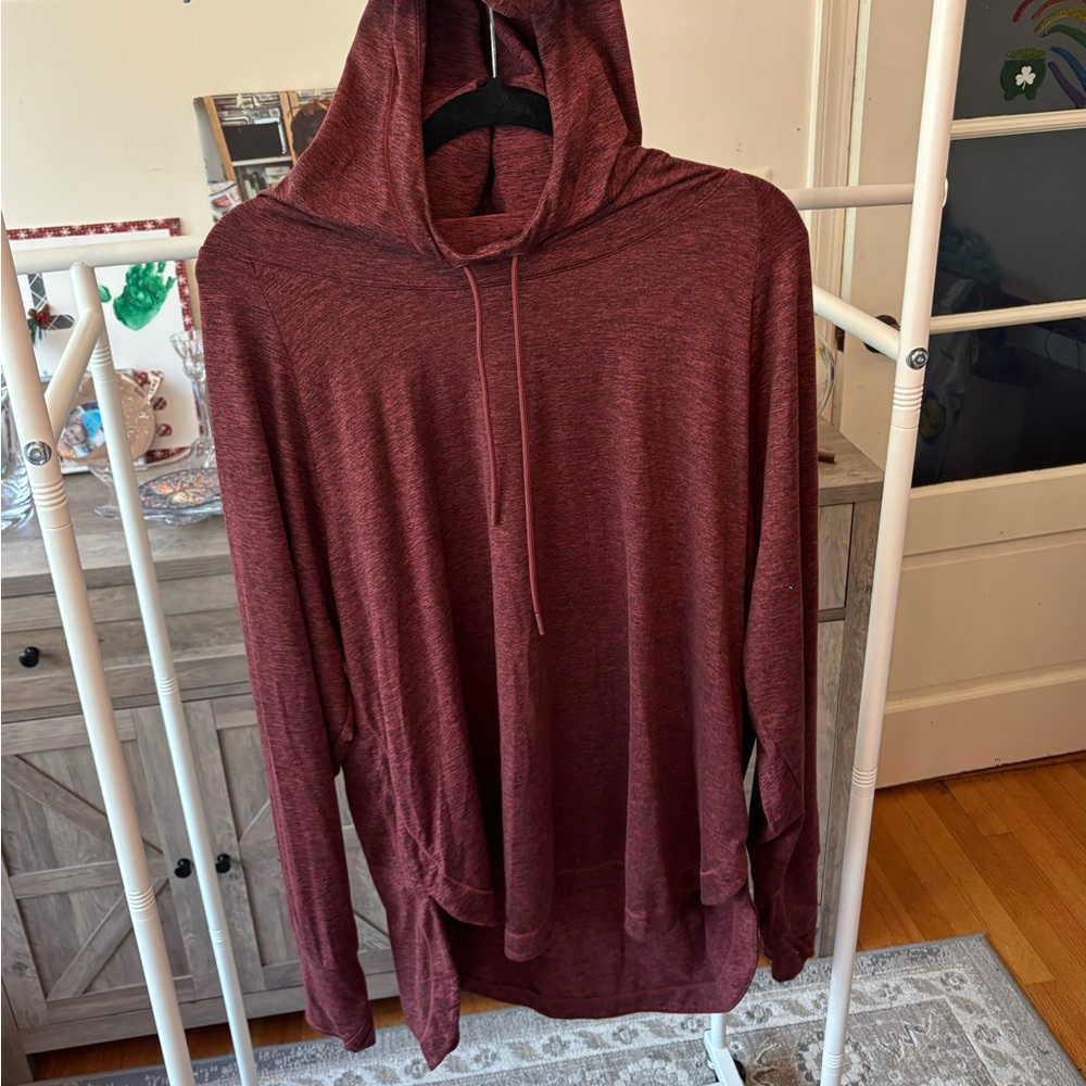 Athleta Maroon Hoodie Shirt
